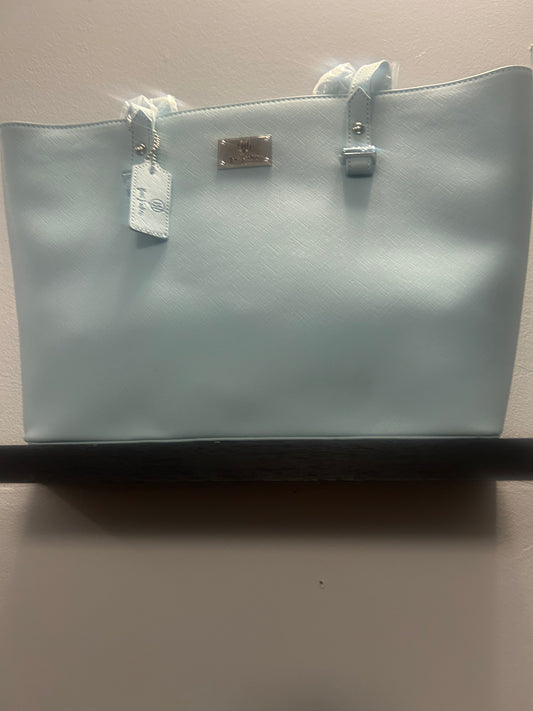 light blue purse